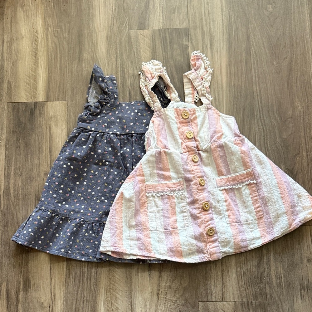 Charming Pink and Blue Kids Dresses